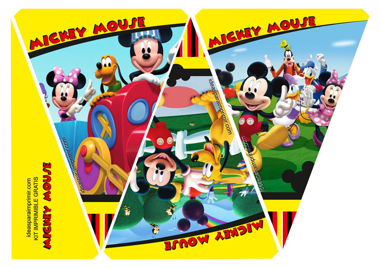 Mickey Mouse Descargar Mickey Mouse Banderines Kit Imprimible Mickey