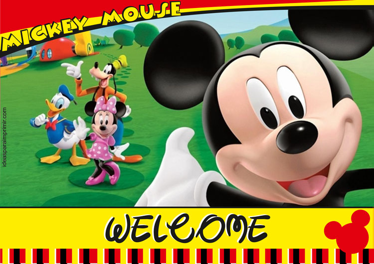 Mickey Mouse Welcome Sign Poster