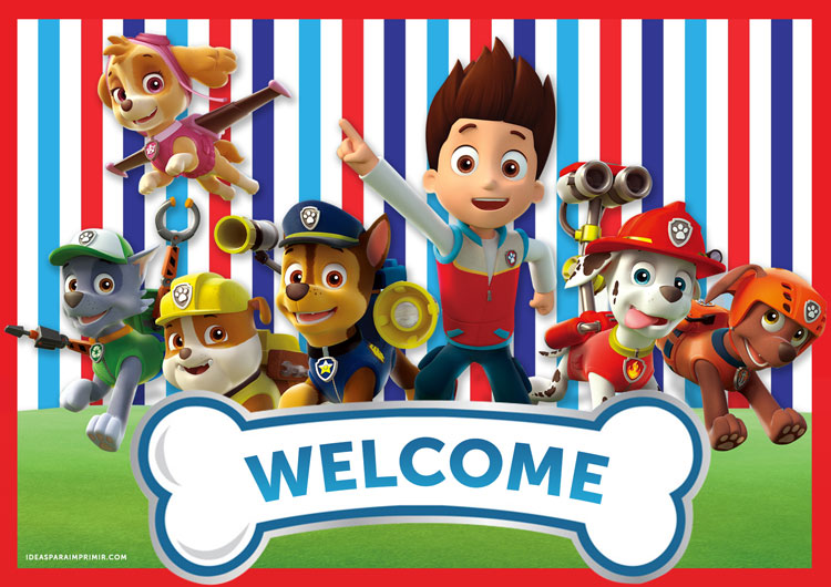 Paw Patrol Welcome Sign Poster