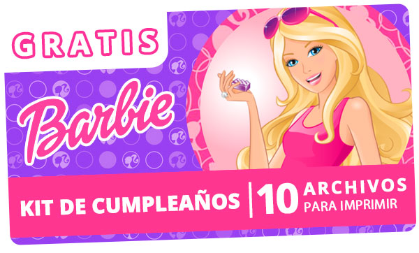Kit de cumpleaños de Barbie para imprimir gratis