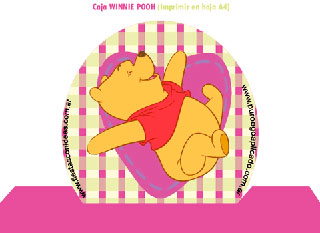 Winnie Pooh - Cajita Souvenir para imprimir