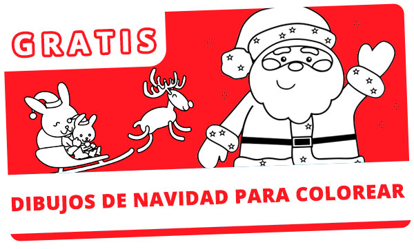 Dibujos para colorear de Navidad, Santa Claus y Papá Noel
