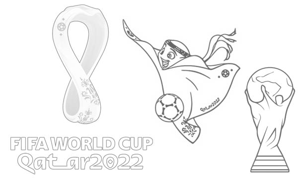 FIFA WORLD CUP | Dibujos para colorear gratis: Logo oficial Qatar 2022, Laebb, Copa del mundo y más...