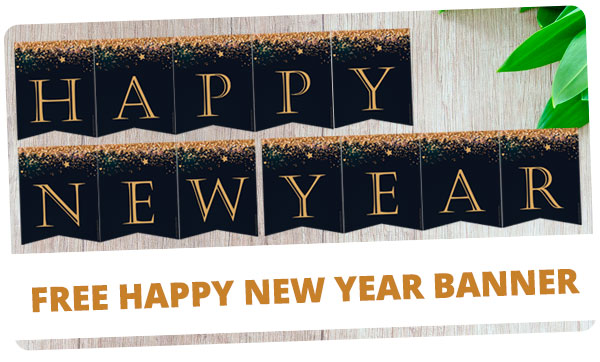 Create a spectacular HAPPY NEW YEAR banner with these free letters