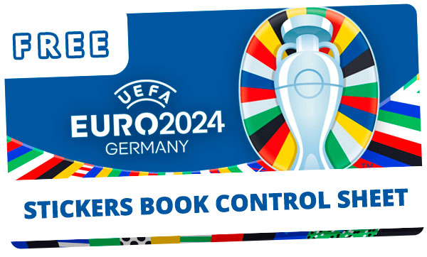 Kit imprimible Euro 2024 stickers control sheet