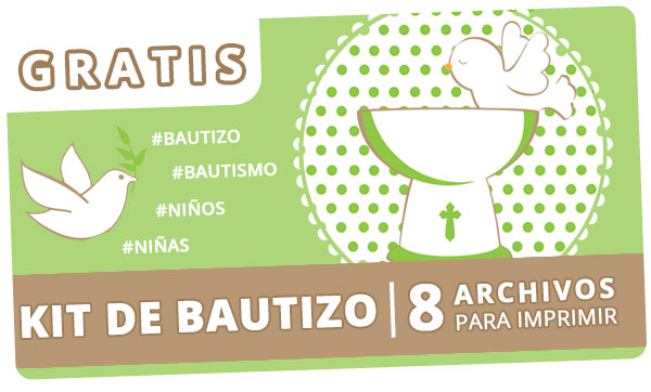 Kit para BAUTISMO / BAUTIZO Gratis. Incluye invitaciones personalizables para enviar por Whatsapp!!