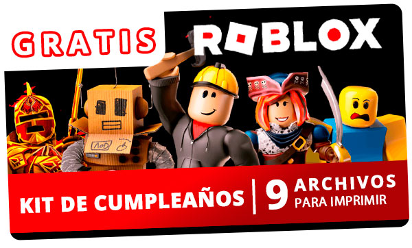 KIT de cumpleaños de ROBLOX para imprimir GRATIS. Incluye invitaciones editables!!