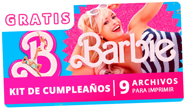 Kit imprimible Cumpleaños de Barbie 2023