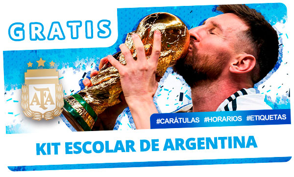 Kit escolar de Argentina campeón del mundo