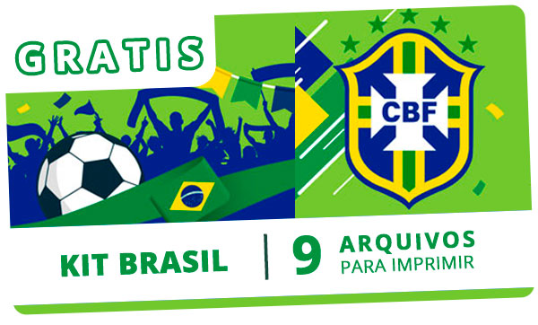 KIT Festa Brasil Copa do Mundo 2022 para Impressão Gratuita [Kit Duplo: Copa do Mundo QATAR 2022 + Aniversário]]