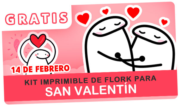 Nuevo Kit de Flork San Valentín para imprimir gratis