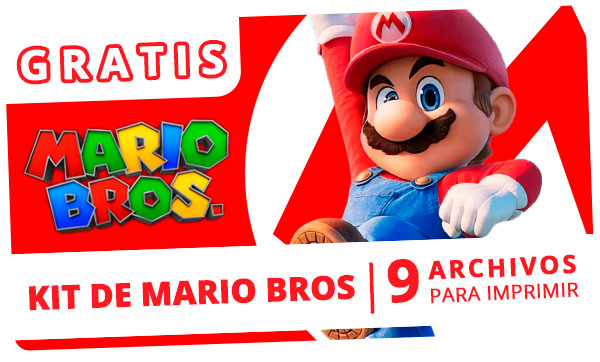 Kit de cumpleaños de Mario Bros gratis