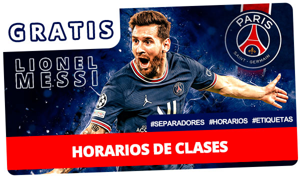 Horarios de clases de Messi (PSG)