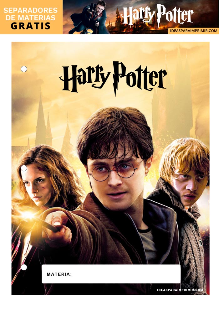 Separador de Materias de Harry Potter