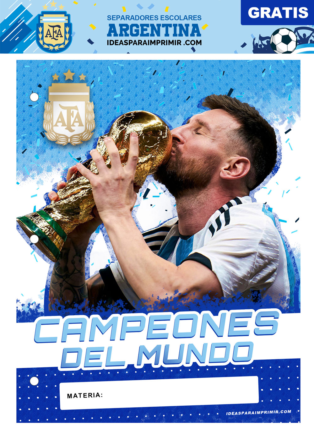 Separador de Materias de Argentina y Messi