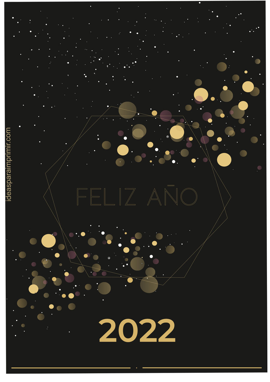 Poster o Cartel Feliz Año 2022