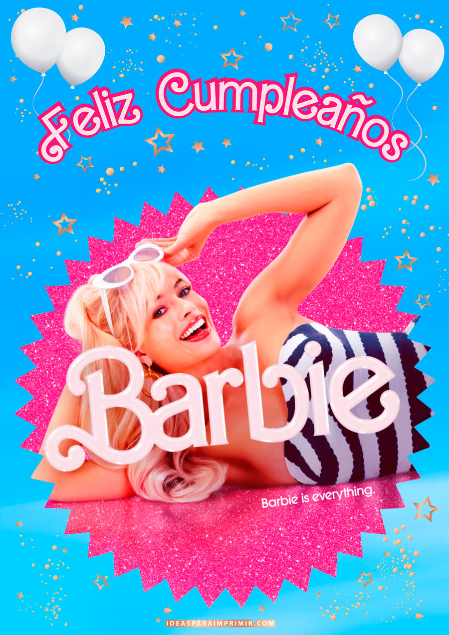 Poster de Feliz Cumpleaños de Barbie