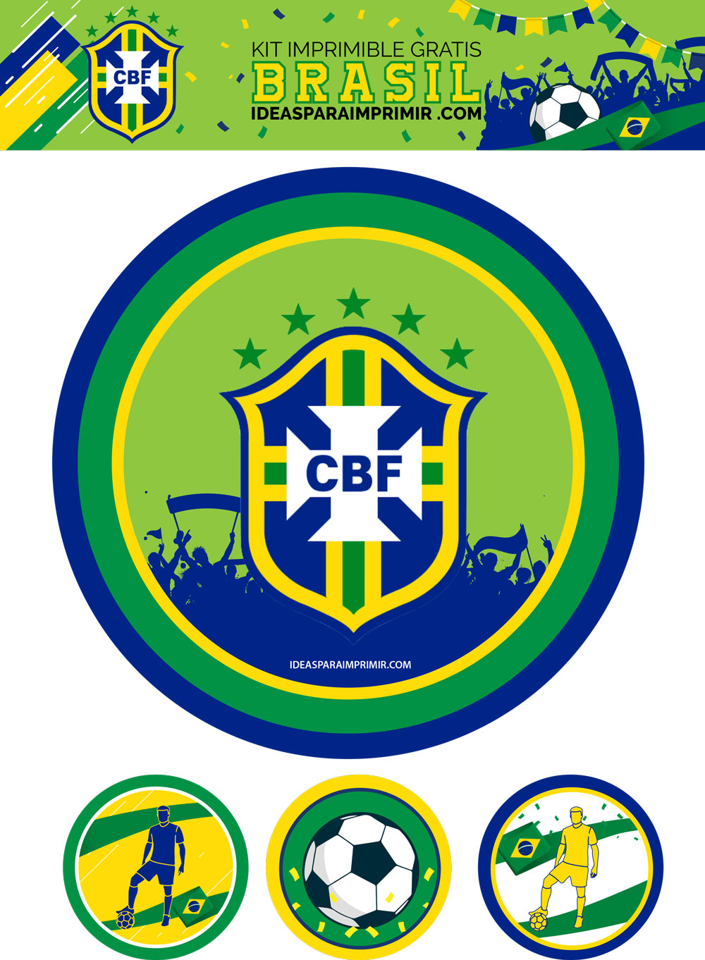 Plaquinha decorativa da Seleção Brasileira de Futebol (CBF)