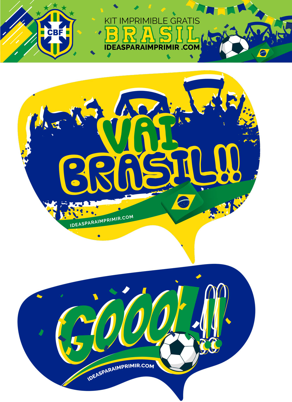 Plaquinha para Selfie da Seleção Brasileira de Futebol