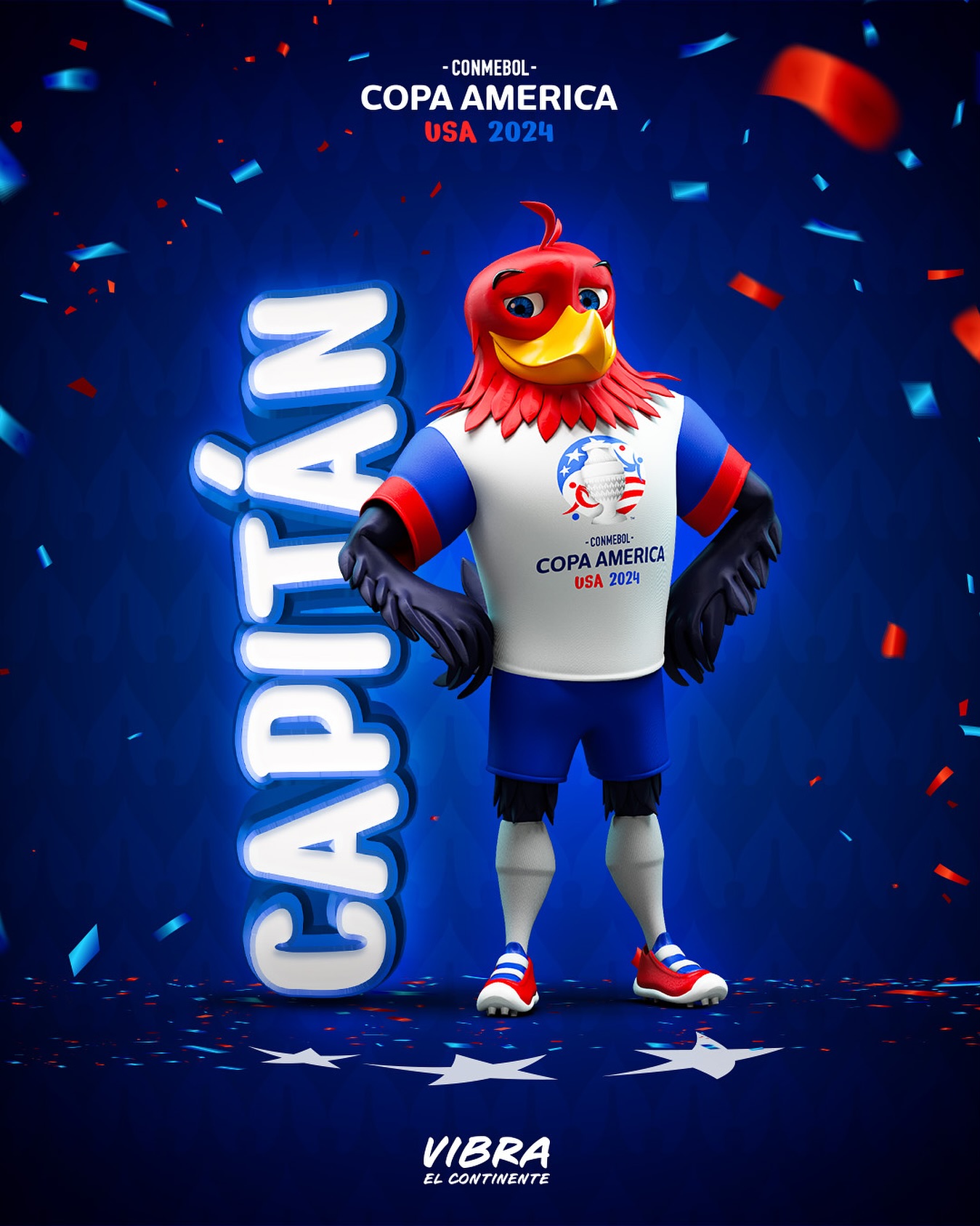 Mascota Capitán Conmebol Copa América USA 2024