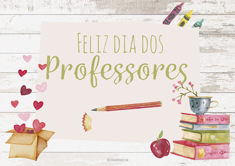Poster Feliz dia dos Professores
