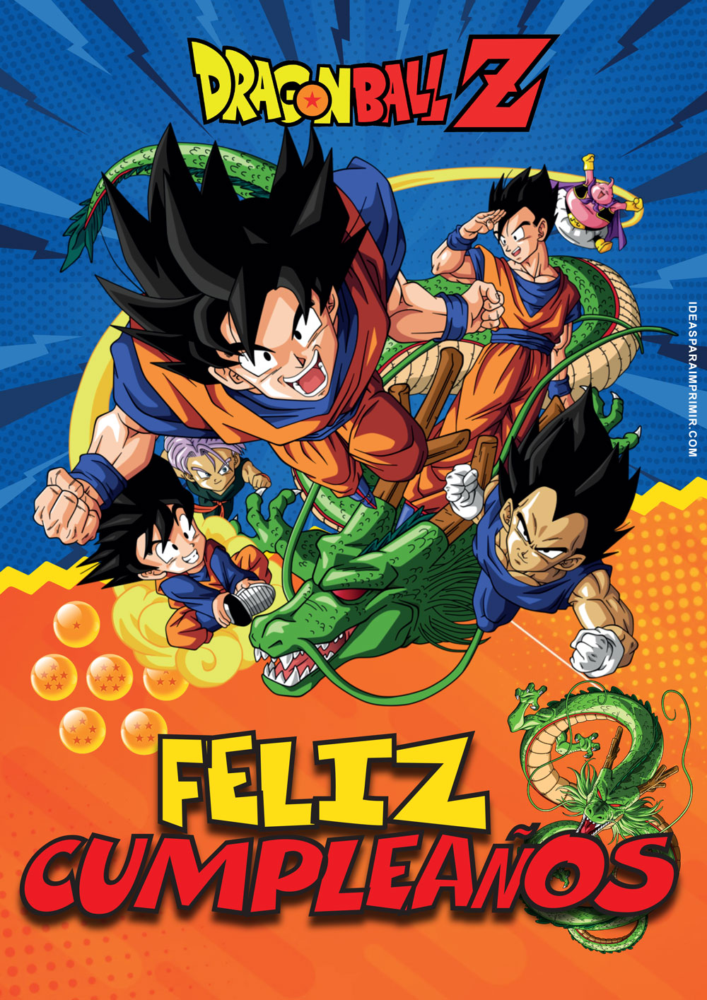 Poster de Feliz Cumpleaños de Dragon Ball