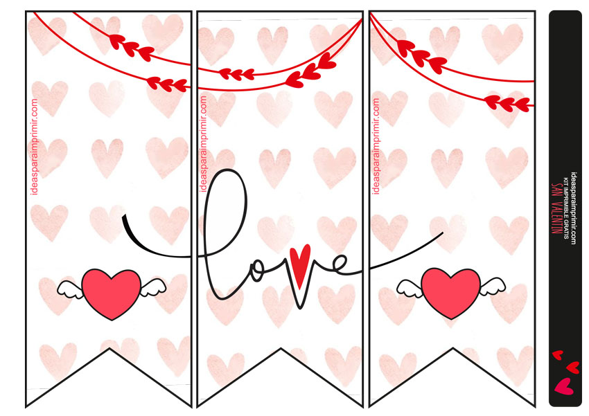 Banderines Día de San Valentín Gratis