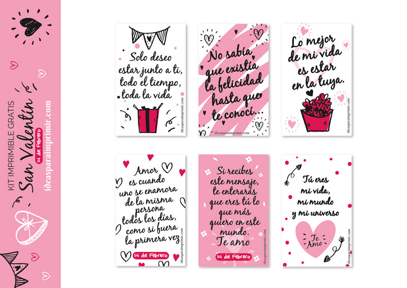 Imágenes de San Valentín con frases para imprimir gratis