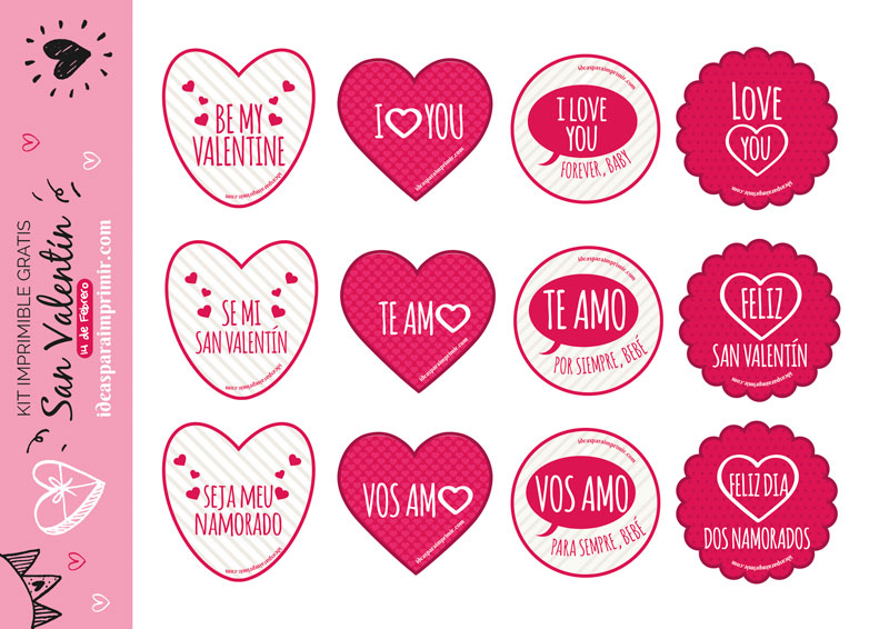 Imágenes de San Valentín con frases para imprimir gratis