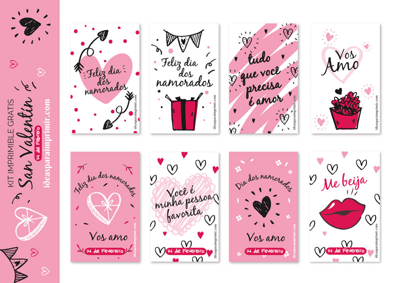 Imagens imprimíveis gratuitas com frases do Dia dos Namorados
