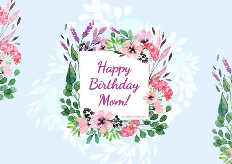 Cartel Happy Birthday Mom