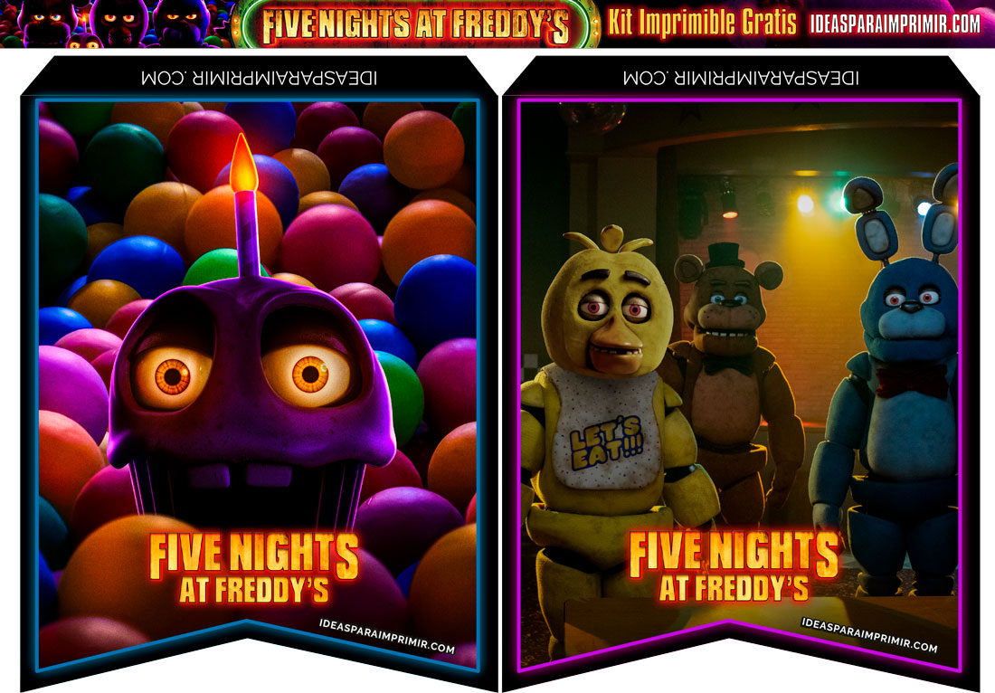 Banderines de Five Nights at Freddy's Gratis