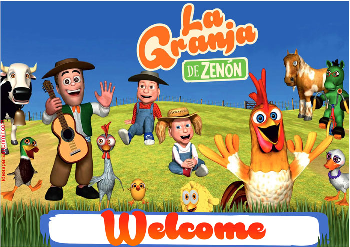 La granja de Zenon Welcome Sign Poster