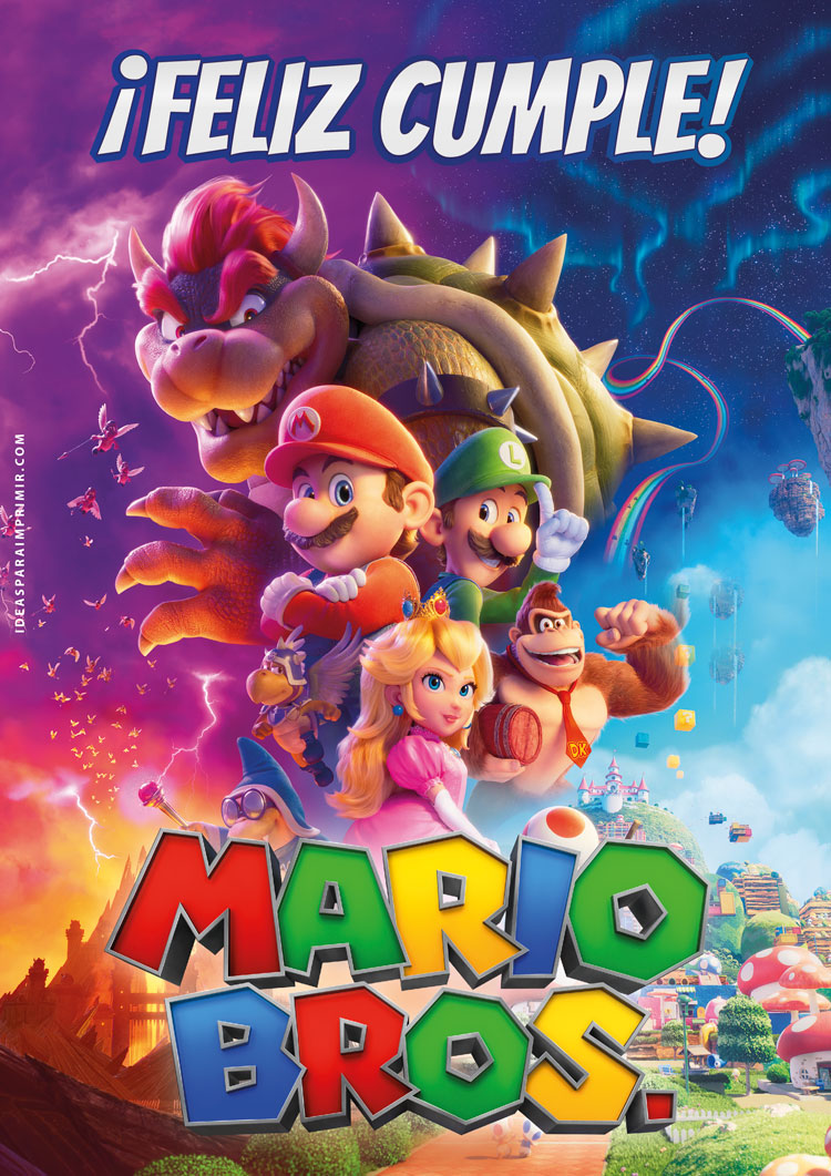 Poster de Feliz Cumpleaños de Mario Bros