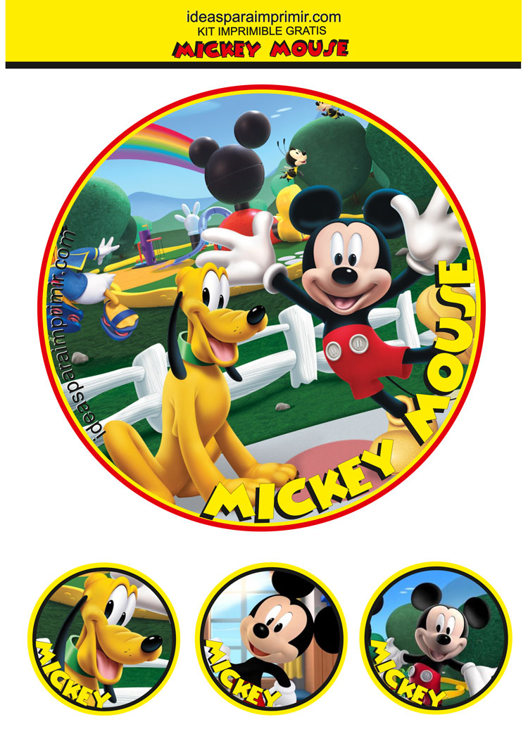 FREE MICKEY MOUSE Birthday party printable kit. +6 professional quality  Mickey printables! - Ideas para imprimir