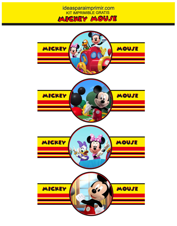 Mickey Mouse labels for bottles or jars