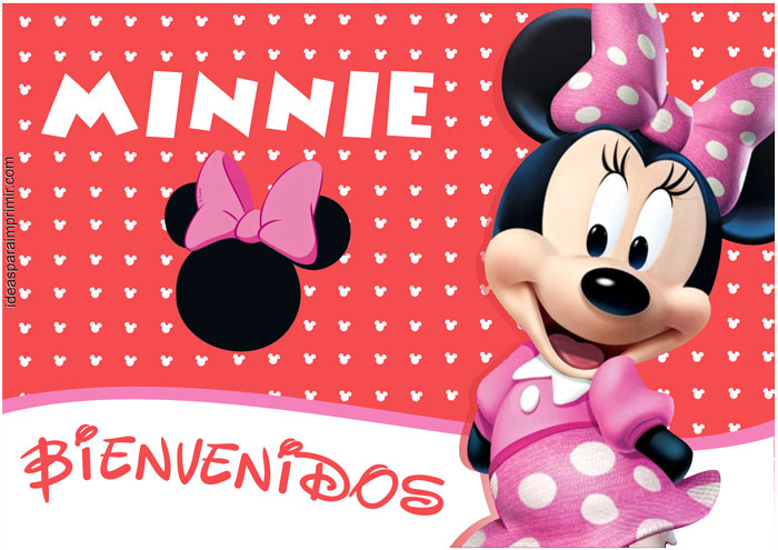 Cartel de bienvenida Minnie Mouse