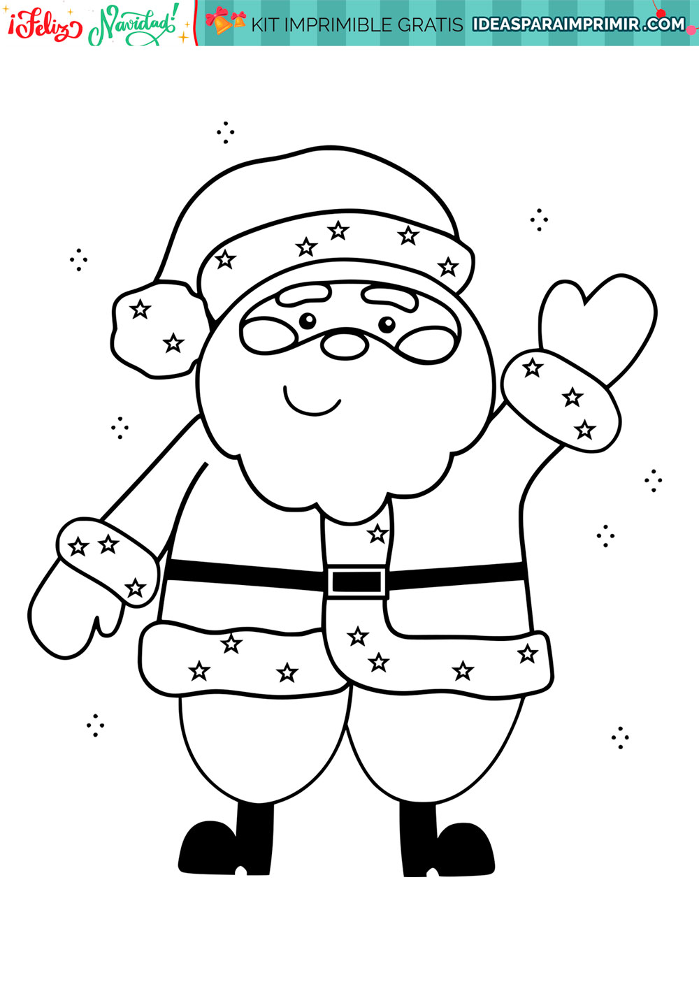 Dibujos de Santa Claus para colorear en Navidad