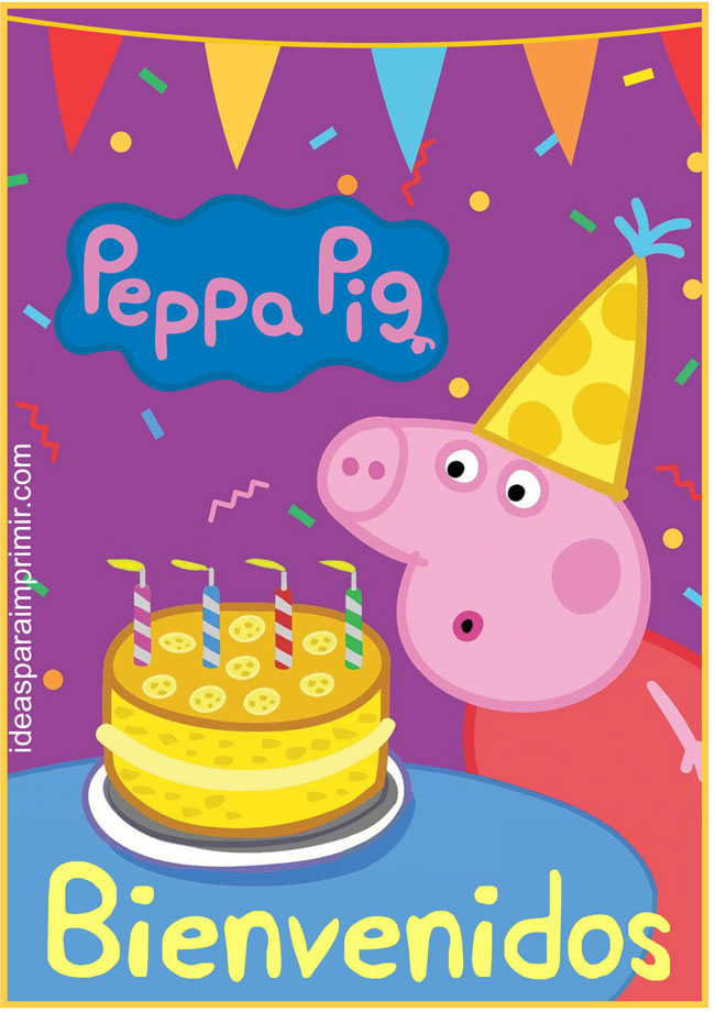 Electropositivo mucho Moretón KIT de cumpleaños de PEPPA PIG imprimible GRATIS. Incluye invitaciones  editables!! - Ideas para imprimir
