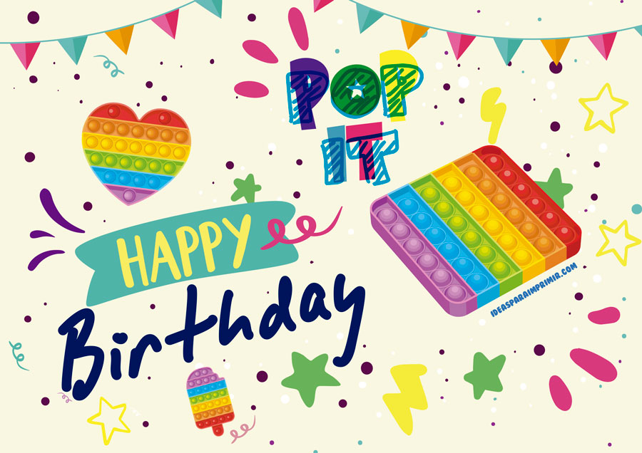 Pop-it Happy Birthday Poster
