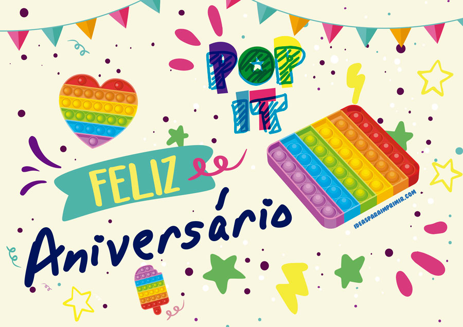 Pop-it Feliz Aniversário Poster