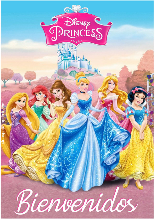 Poster o Cartel de bienvenida Princesas de Disney