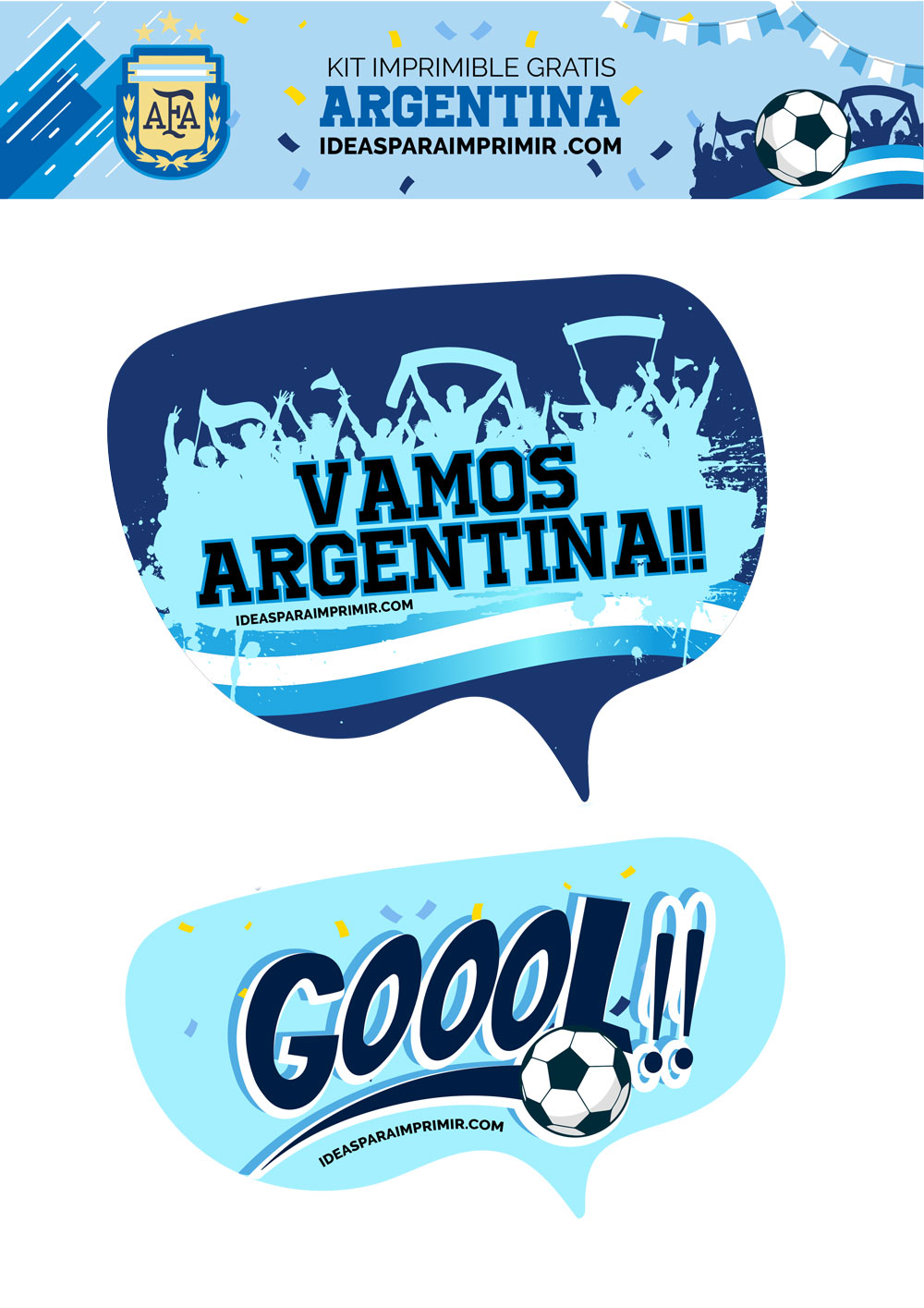 Props para fotos selfies de la Selección de fútbol de Argentina