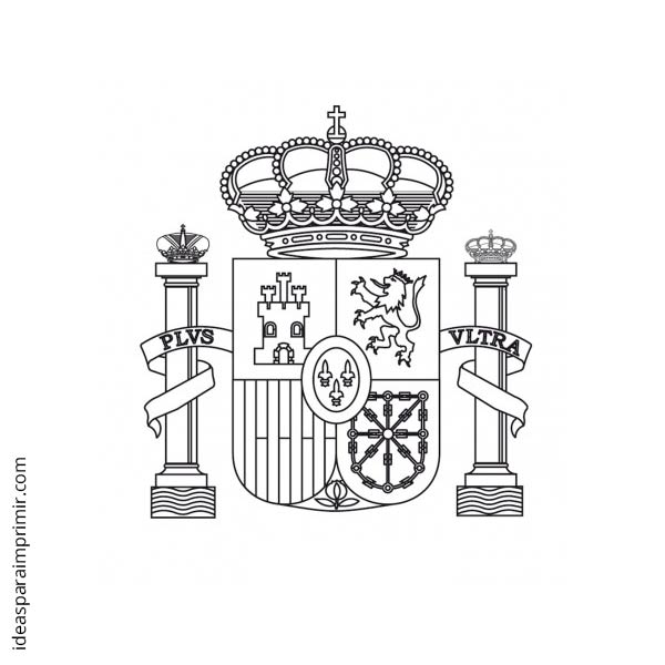 Escudo selección de España para colorear gratis