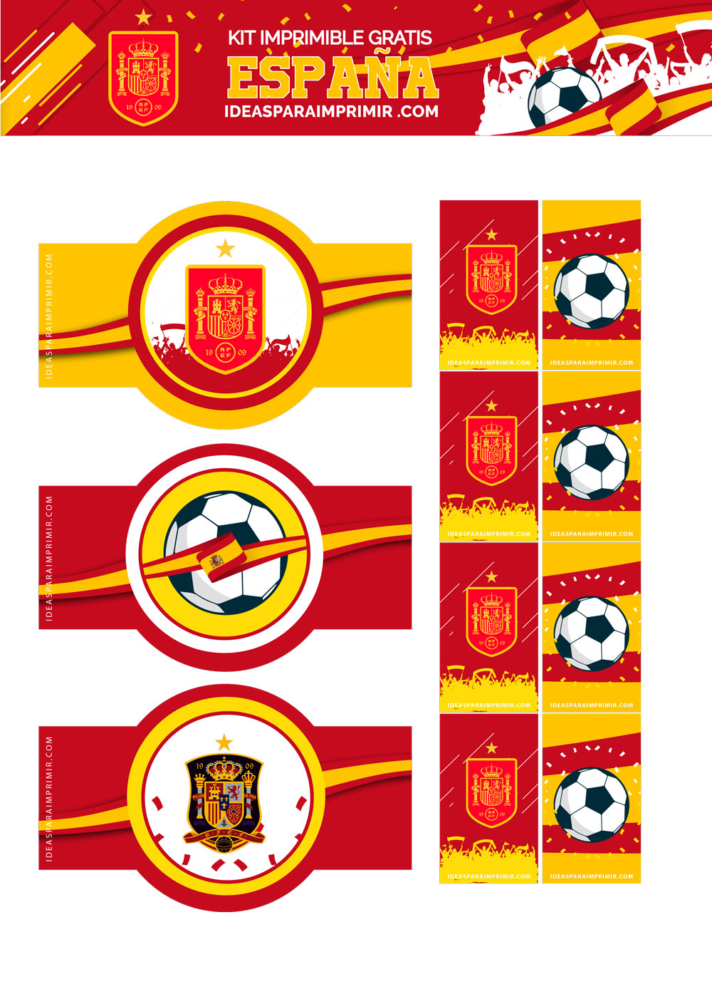 Etiquetas de la selección de fútbol de España Gratis