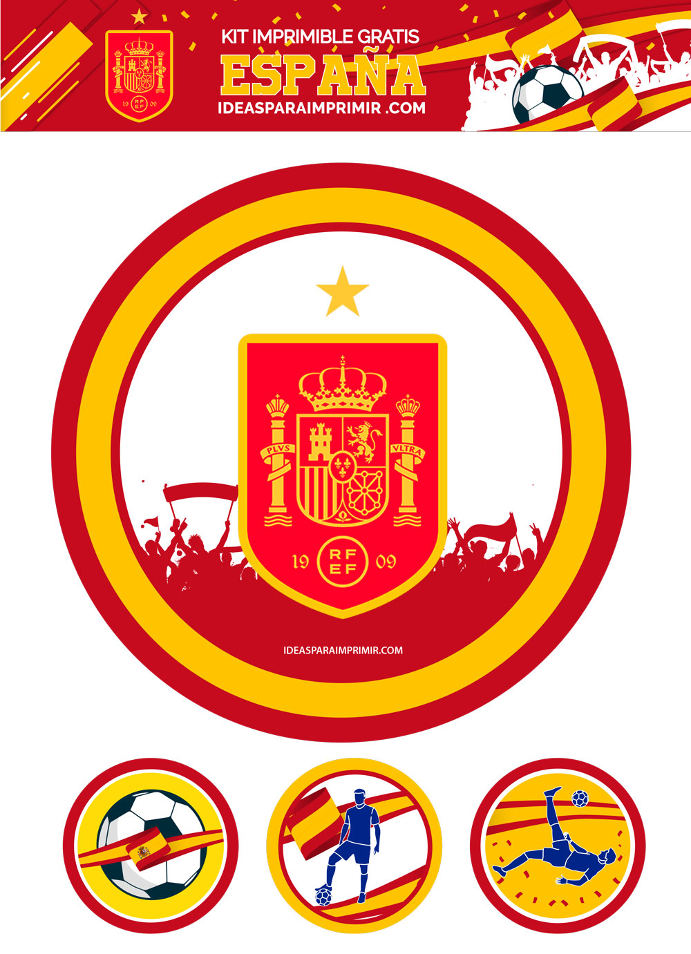 Adorno de torta o centro de mesa selección de fútbol de España