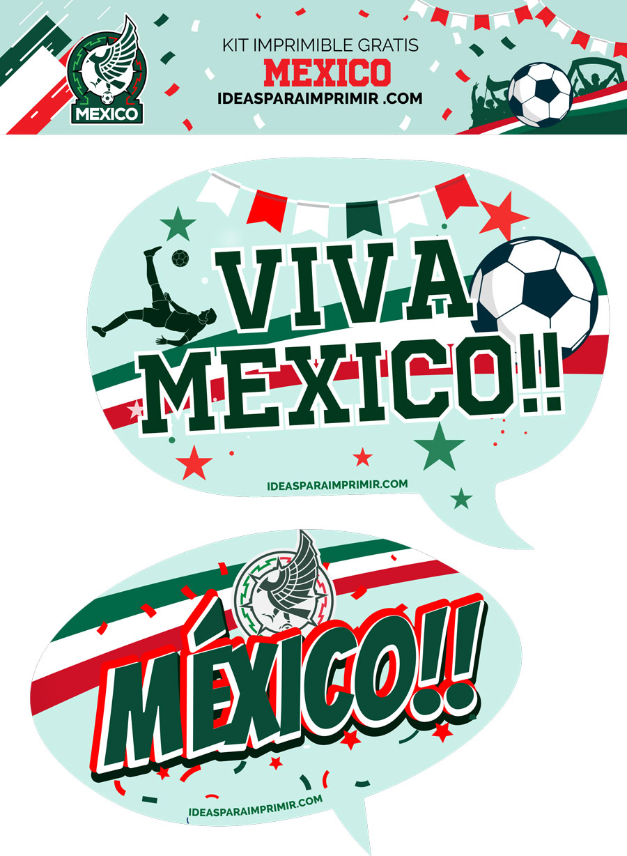 Props para fotos selfies de la Selección de Fútbol de México