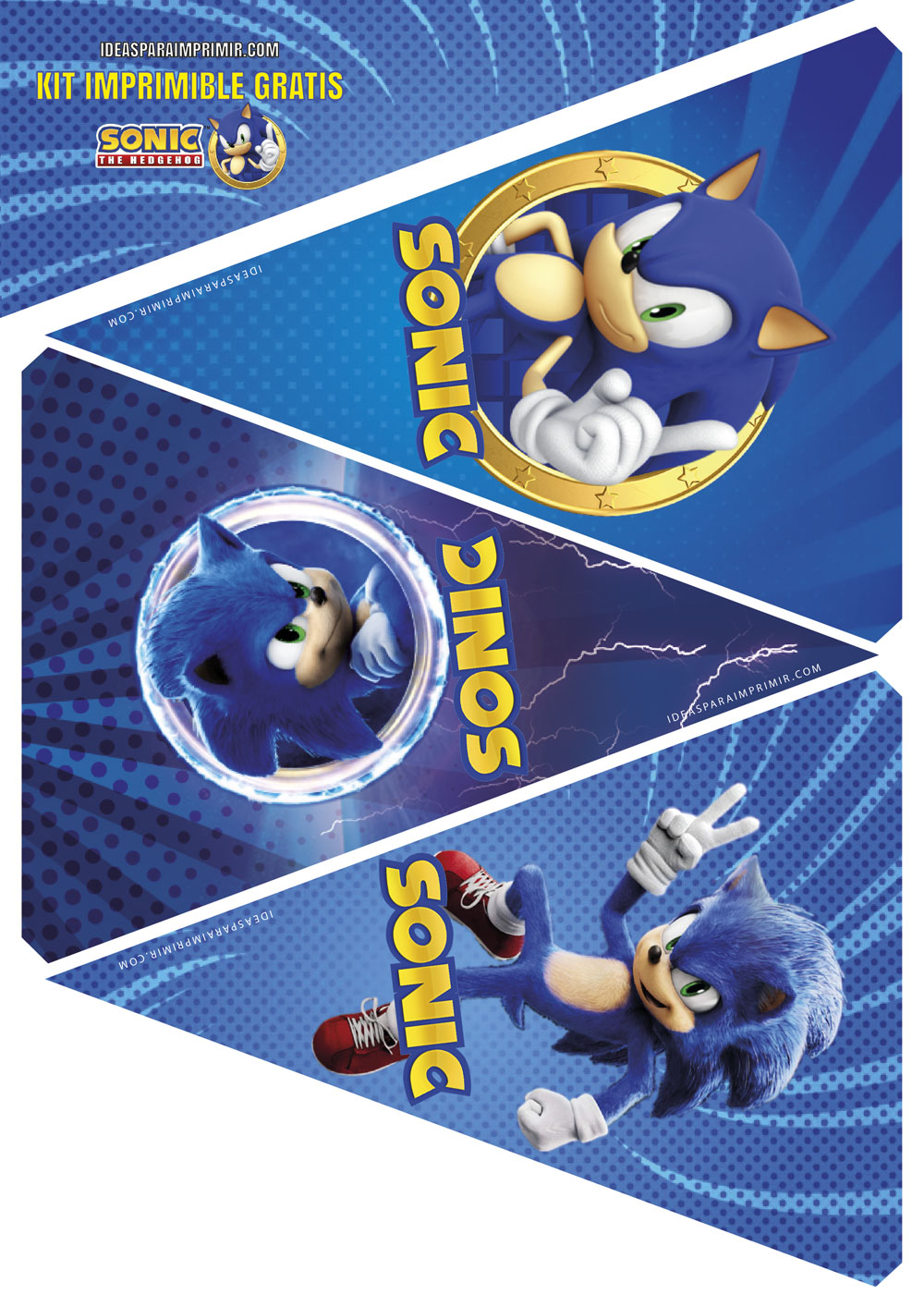 Banderines Sonic Gratis