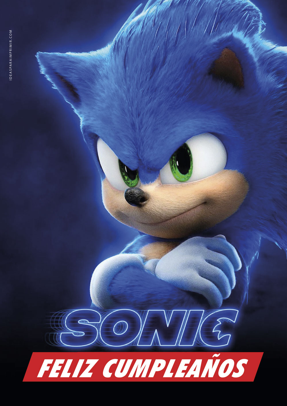 Poster Feliz Cumpleaños de Sonic