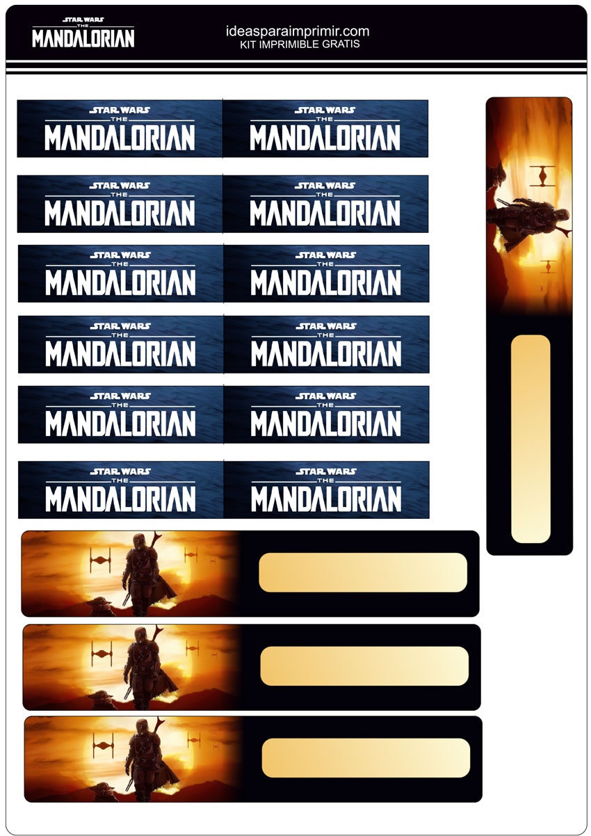 Etiquetas de The Mandalorian Gratis